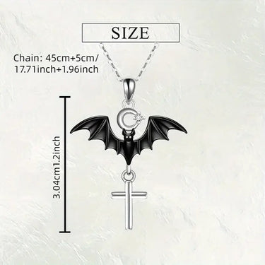 Cross Bat Pendant Necklace